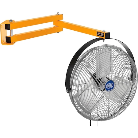Global Industrial Double Arm Loading Dock Fan, 18 in Blade Dia, 3,000 cfm 292746